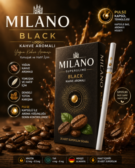 MILANO BLACK (KAHVE AROMALI) 1 KARTON