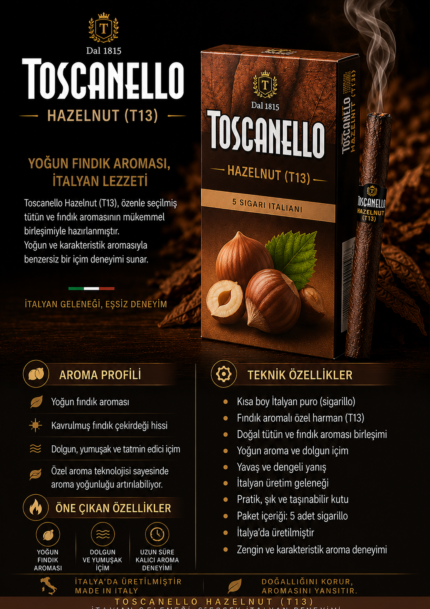 TOSCANELLO HAZELNUT 1 KARTON (50) ADET