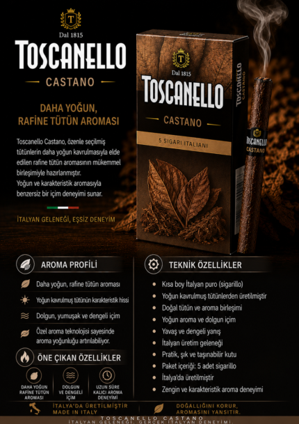 TOSCANELLO CASTANO 1 KARTON (50) ADET