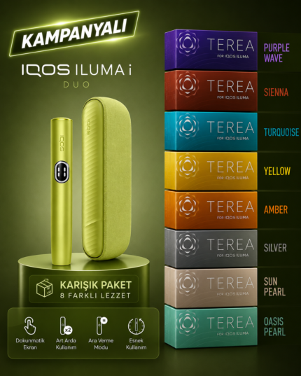 IQOS ILUMA i DUO – Yaprak Yeşili & + KARIŞIK TEREA (1 KARTON)