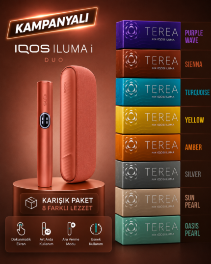 IQOS ILUMA i DUO – Canlı Pişmiş Toprak & + KARIŞIK TEREA (1 KARTON)
