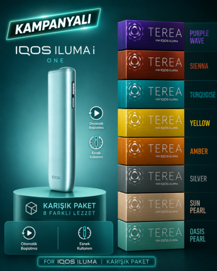 IQOS ILUMA i ONE – Breeze Blue & + KARIŞIK TEREA (1 KARTON)
