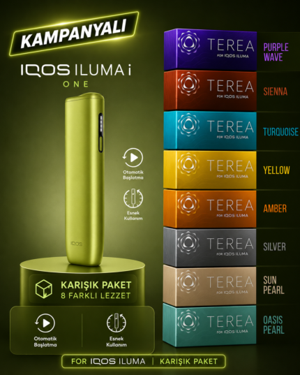 IQOS ILUMA i ONE – Yaprak Yeşili & + KARIŞIK TEREA (1 KARTON)